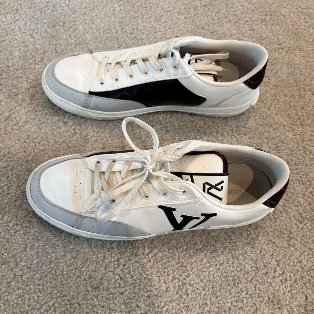 Louis Vuitton Monogram White and Black Sneakers